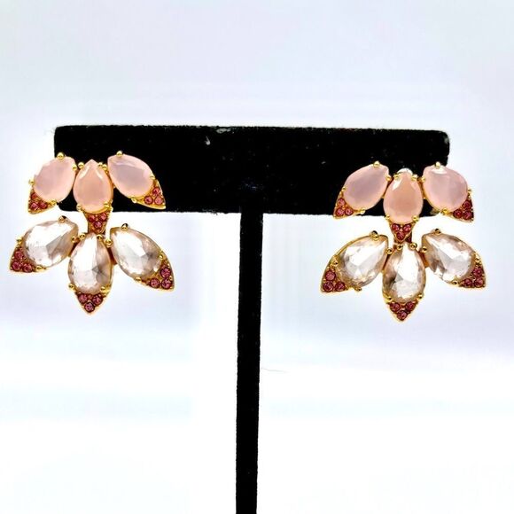 Multi changeable Crystal Earrings - Picture 3 of 4